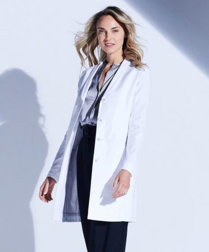 کت پزشکی سفید زنانه مدل نیلوفر